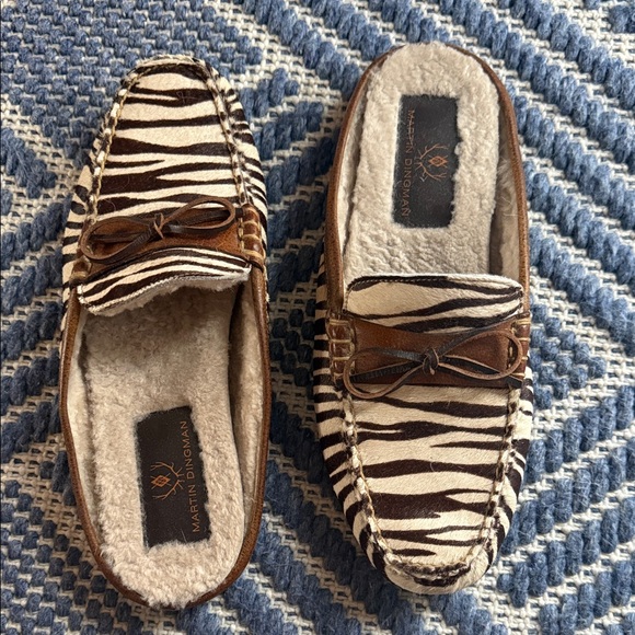 Martin Dingman Other - Martin Dingman Zebra Print Slip Ons